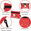 Mini First Aid Kit, 110 Piece Small First Aid Kit - Includes Emergency Foil Blanket, Scissors for Travel, Home, Office, Vehicle, Camping, Workplace & Outdoor (Red)