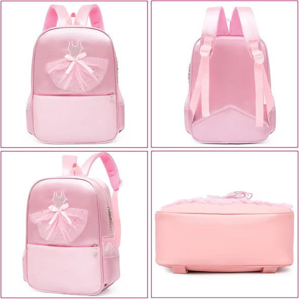 Cute Ballet Dance Backpack Tutu Dress Dance Bag with Key Chain Girls