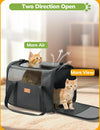 Cat Carrier Soft - Portable Pet Carrier for Small or Medium Cats, Dogs and Puppy up to 14Lbs, Airline Approved Dog Carrier with Safety Buckle - 16.0 X 10.4 X 11.2 Inch (Dark Gray)