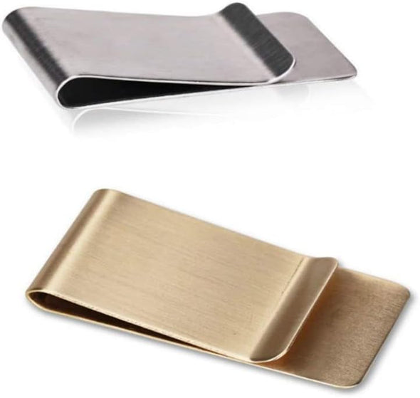 Small Men'S Slim Money Clip Stainless Steel Credit Business Card Holder Pocket Cash Wallet