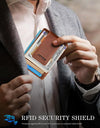 Money Clip, Front Pocket Wallet, Leather RFID Blocking Strong Magnet Thin Wallet