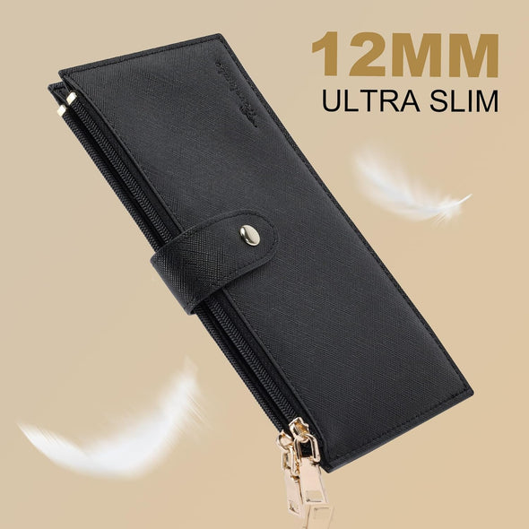 RFID Wallet Women Bifold Multi Card Wallet Case with Zipper Pocke Credit Card Holder for Women