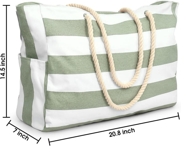 Beach Bags for Women Large Waterproof Beach Tote Bag Zipper Beach Bags Waterproof Sandproof Swim Pool Bag Large Tote