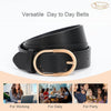 Women’S Leather Belts for Jeans Pants Fashion Ladies Belt with Gold Buckle