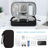 Travel Cable Organizer Pouch Electronic Accessories Carry Case Portable Waterproof Double Layers All-In-One Storage Bag for Cord, Charger, Phone, Earphone Black