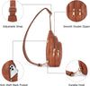 Small Sling Bag for Women Leather Crossbody Fanny Packs Chest Bag for Women