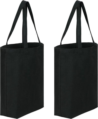 Canvas Tote Bags,2 Pcs Tote Bags Multi-Purpose Reusable Blank Canvas Bags Use for Grocery Bags,Shopping Bags,Diy Gift Bags