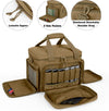 Tactical Gun Range Bag for 4 Handguns, Pistol Shooting Range Bag with 6X Magazine Slots and Extra Pockets for Ammo and Essentials