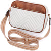 Quilted Crossbody Bags for Women Vegan Leather Purses Small Shoulder Handbags with Wide Strap