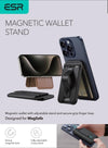 for Magsafe Wallet, 5 Card Holder, Iphone Wallet with Adjustable Stand, Secure Grip Finger Loop, Magnetic Wallet for Iphone 16/15/14/13/12, Not for Iphone Mini, Not Find My Compatible, Black