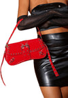 Women'S Shoulder Bag Y2K Handbag Rivet Punk Hobo Purse with Buckle