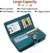 Wallets for Women Genuine Leather Credit Card Holder with RFID Blocking Large Capacity Wristlet