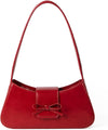 Shoulder Bags for Women Red Purse Burgundy Purse Coquette Bow Purse Trendy Red Shoulder Bag Leather Hobo Handbag