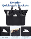 Tote Bag for Women, Foldable Tote Bag with Zipper Large Shoulder Bag Top Handle Handbag for Travel, Work