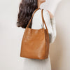 Women Soft Genuine Leather Totes Shoulder Bag Purses and Handbags with Top Magnetic Snap Closure