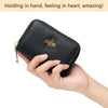 RFID Credit Card Holder, Small Leather Zipper Card Case Wallet for Women