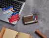 Genuine Leather Magnetic Front Pocket Money Clip Wallet RFID Blocking