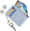 Small Wallets for Women Slim Leather Card Case Holder Wallet Coin Change Purse with Keychain