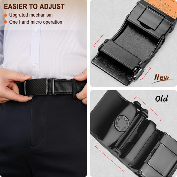 Men'S Belt,Slide Ratchet Belt for Gift Men Dress Pant Shirt Oxfords,Trim to Fit