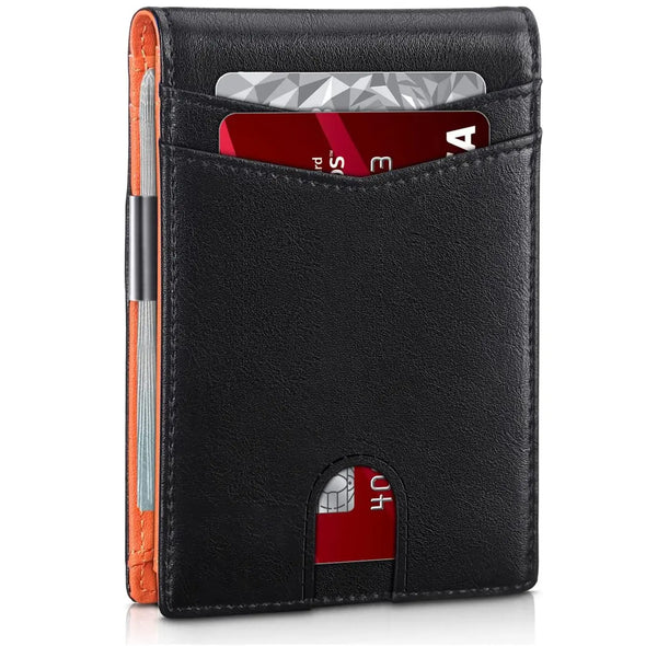 Men'S Spring Casual Plain Plaid Textured Pu Leather Wallet, Summer Multi Card Slot Card Holder for Father & Boyfriend, Minimalist Plain Wallet for Daily Used & Work