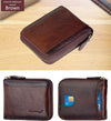 Mens RFID Blocking Wallets Zipper Leather Wallet for Men Bifold RFID Card Holder