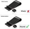 Carbon-Fiber-Money-Clip-For-Men, Minimalist-Money-Holder for Cash, High Elastic Carbon-Fiber-Wallet, Slim and Durable