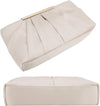 Clutch Evening Bag Elegant Pleated Satin Formal Handbag Simple Classy Purse for Women