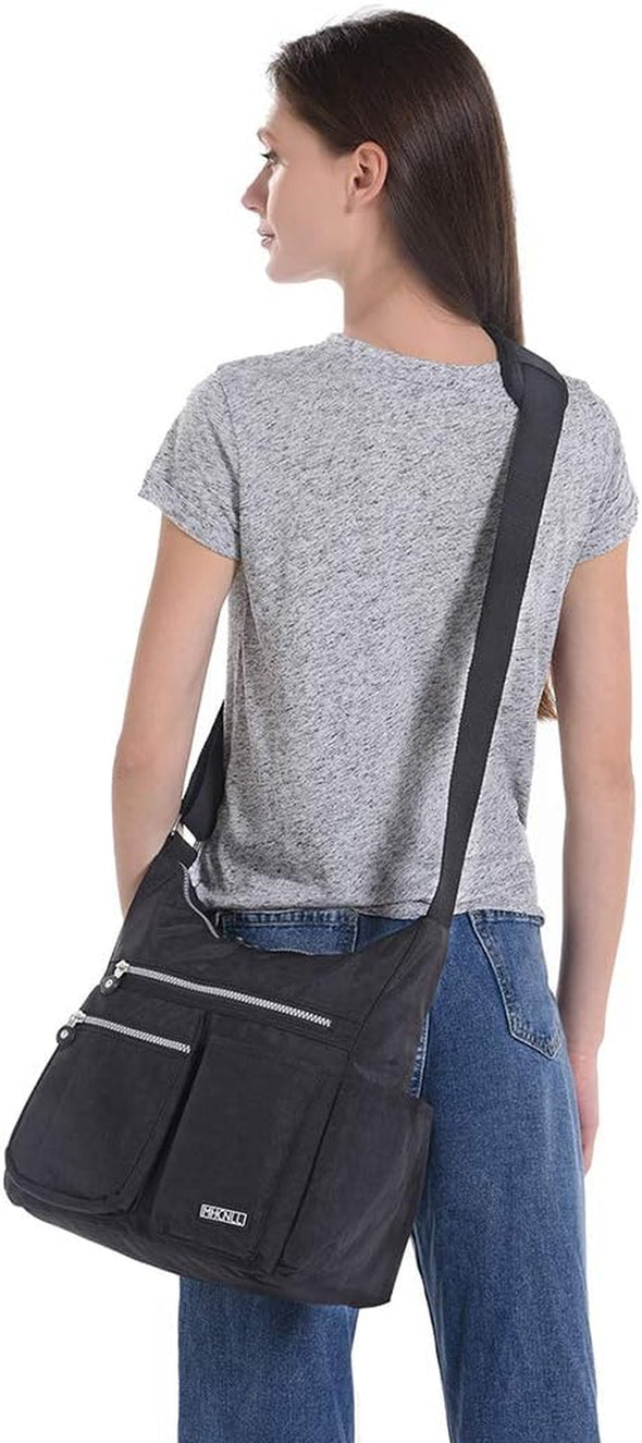 Crossbody Bag with anti Theft RFID Pocket - Women Lightweight Water-Resistant Purse