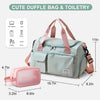 Small Gym Bag for Women, Travel Duffle Bag Carry on Weekender Bag with Shoe Compartment