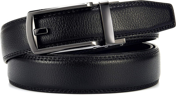 Mens Dress Belt - Ratchet Belt Leather 1 1/4" Comfort Click - Perfect Companion to Mens Dress Shoes