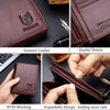 Large Capacity Genuine Leather Bifold Wallet/Credit Card Holder for Men with 15 Card Slots QB-027