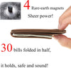 Genuine Leather Magnetic Front Pocket Money Clip Wallet RFID Blocking