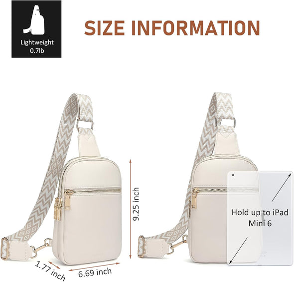 anti Theft Small Sling Bag for Women Cross Body Bag Trendy, RFID Fanny Packs Vegan Leather for Women Travel Belt Purse