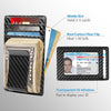 Money Clip for Men Carbon Fiber Clip Wallet Leather Slim Minimalist Card Holder RFID Blocking (Weaved Black)