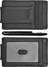 Money Clip, Front Pocket Wallet, Leather RFID Blocking Strong Magnet Thin Wallet