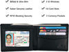 Wallet for Men-Genuine Leather RFID Blocking Bifold Stylish Wallet with 2 ID Window