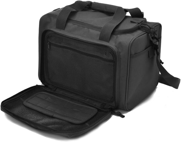 Tactical Gun Range Bag Deluxe Pistol Shooting Range Duffle Bags