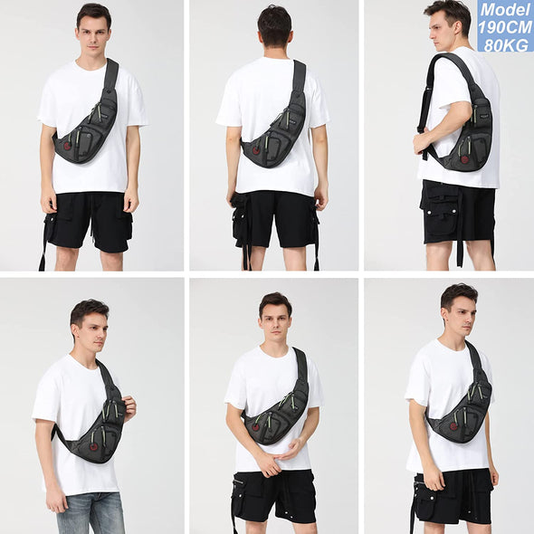 Sling Bag Chest Shoulder Backpack Crossbody Bags Casual Daypack for Men Women