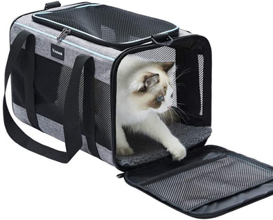 17.5X11X11 Inches Cat, Dog Carrier for Pets up to 16 Lbs, Soft-Sided Cat Bag Animal Carriers Travel Puppy Carry as a Toy of Fabric Pet Home