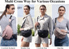 Crossbody Bags for Women - Fashion Sling Purse Shoulder Bag Fanny Pack Leather Causal Chest Bum Bag Cross Body Purse