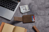 Genuine Leather Magnetic Front Pocket Money Clip Wallet RFID Blocking