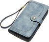 Wallet for Women RFID Blocking Leather Large Capacity Card Holder Ladies Phone Clutch Travel Long Purse Wristlet