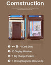 Money Clip, Front Pocket Wallet, Leather RFID Blocking Strong Magnet Thin Wallet