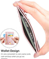 Slim Wallet for Men, Minimalist Front Pocket RFID Blocking Leather Wallet Credit Card Holder for Men & Women