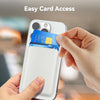 Stronger Magnetic Wallet Cell Phone Card Holder for Iphone 15 Series, RFID Leather Phone Wallet Stick on Series of Iphone 14/13/12 Pro/Promax and Devices, White