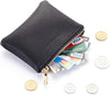 Vegan Leather Coin Purse Pouch Change Purse with Zipper for Men Women