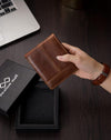 Mens Wallet Rfid Blocking Leather Wallet for Men Bifold Wallet Leather with 1 ID Window 16 Card Slot