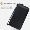 Women RFID Blocking Wallet Leather Zip around Phone Clutch Large Capacity Ladies Travel Purse Wristlet