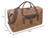 NEWHEY Leather Duffel Bag, Waterproof Weekend Travel bag