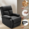 hzlagm Manual Small Faux Leather Recliner Chair,  Single Lazyboy Recliner Sofa